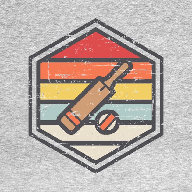 Retro Badge Cricket by rojakdesigns